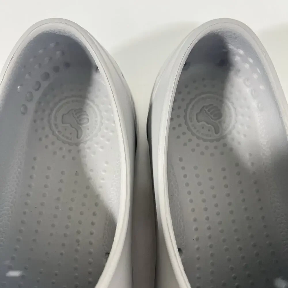 Native Shoes Women's Jefferson Flax Gray White Size 9 NEW